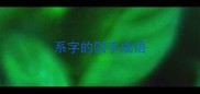 系字的四字成语