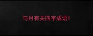 与月有关四字成语
