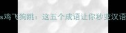 天差地别vs鸡飞狗跳这五个成语让你秒变汉语小达人