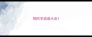 然四字成语大全
