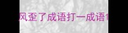 风歪了成语打一成语