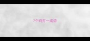 7个窍打一成语
