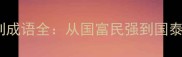 大国崛起国之系列成语全从国富民强到国泰民安的智慧密码