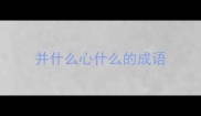并什么心什么的成语